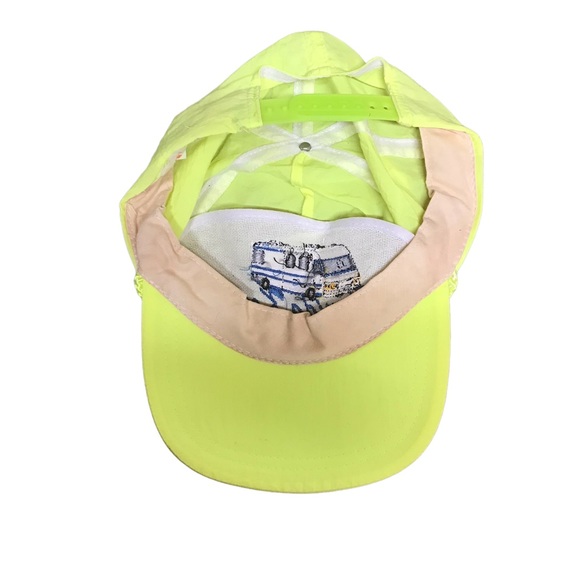 Vintage Florida Keys RV Fluorescent Chartreuse Green Rope Hat GUC - Picture 3 of 4